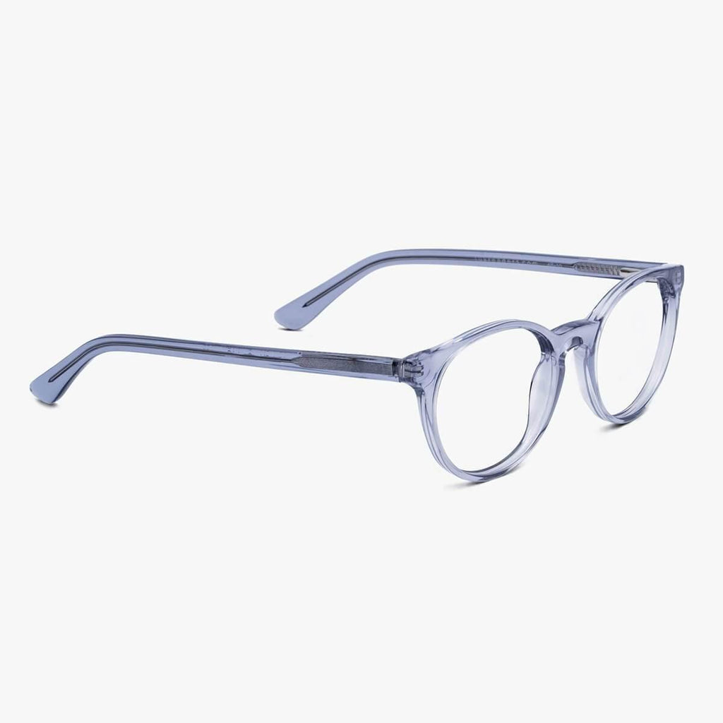 Men's Cole Crystal Grey Blauw licht filter brillen - Luxreaders.be