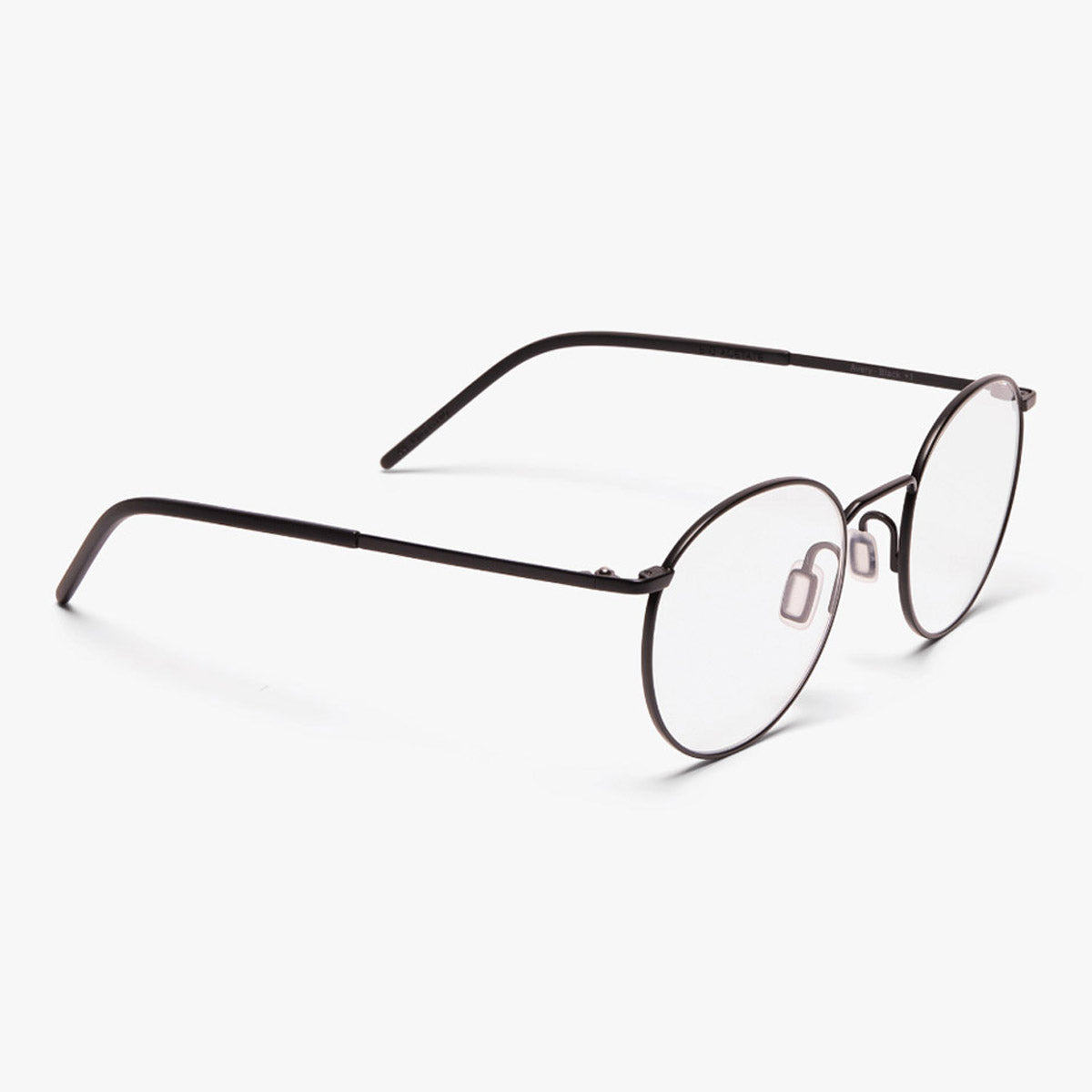 Luxreaders stylish Women's Silkeborg Black Reading glasses. Made from Titanium in a Square shape.