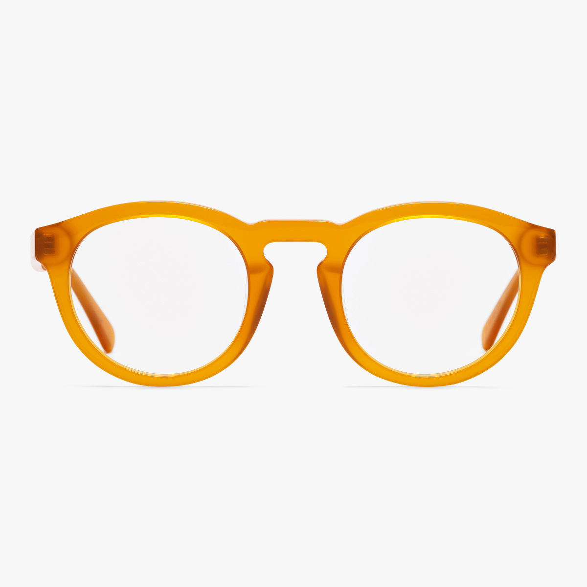 Luxreaders stylish Women's Gråsten Crystal Honey Reading glasses. Made from Bio-acetate in a Round shape.