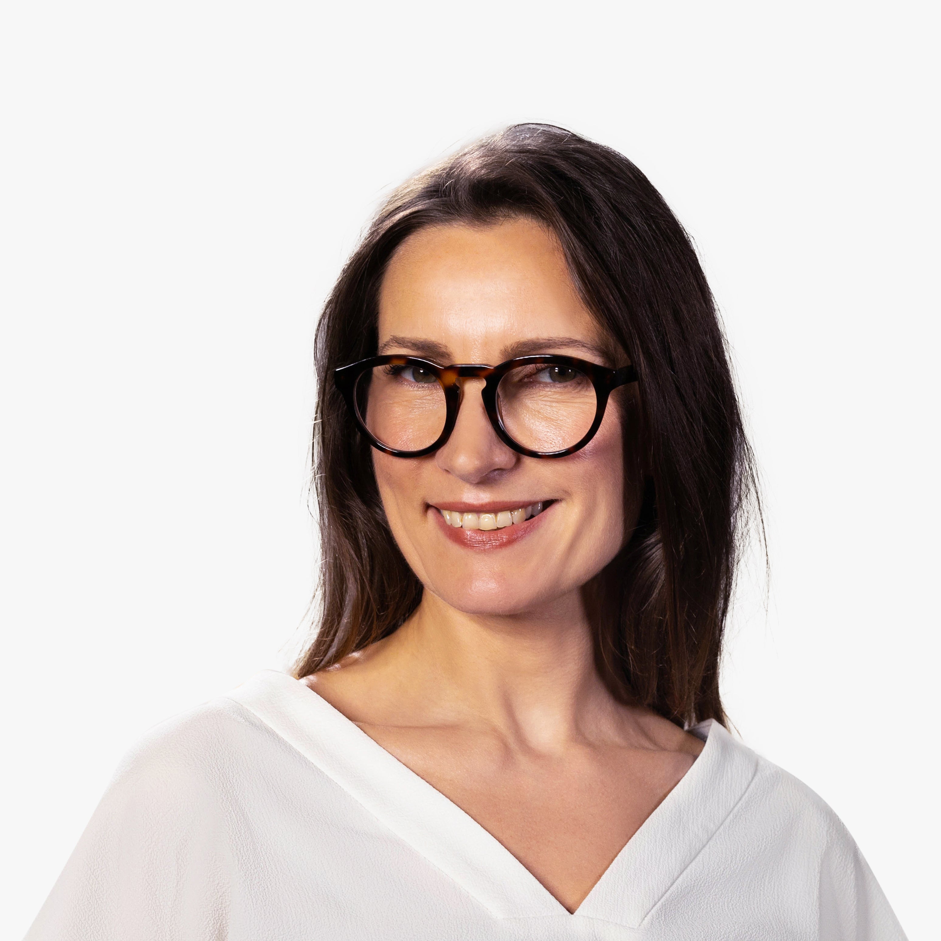 Luxreaders stylish Gråsten Light Turtle Reading glasses. Made from Bio-acetate in a Round shape.
