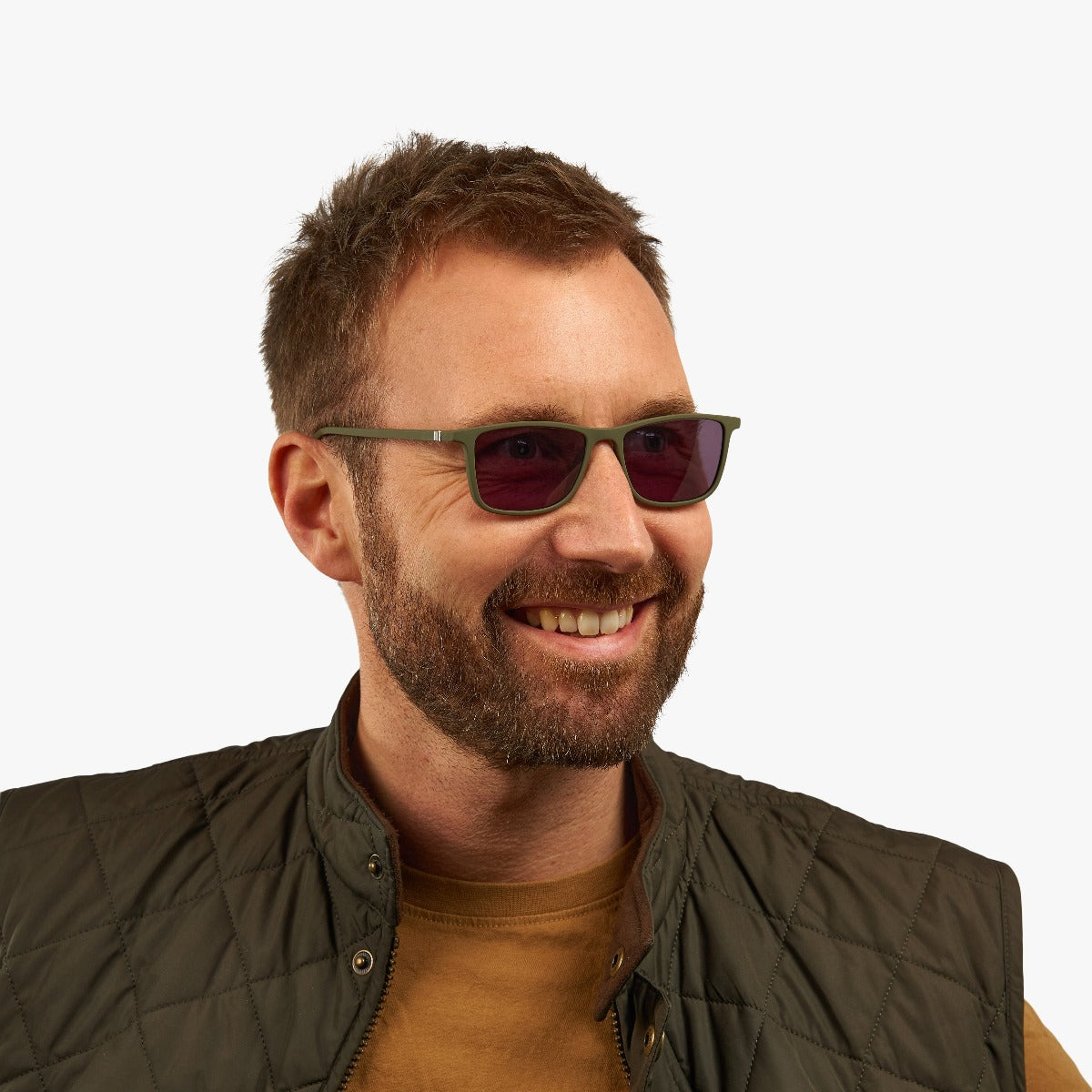 Luxreaders stylish Men's Skagen Dark Army Sunglasses. Made from Rubber in a Rectangle shape.