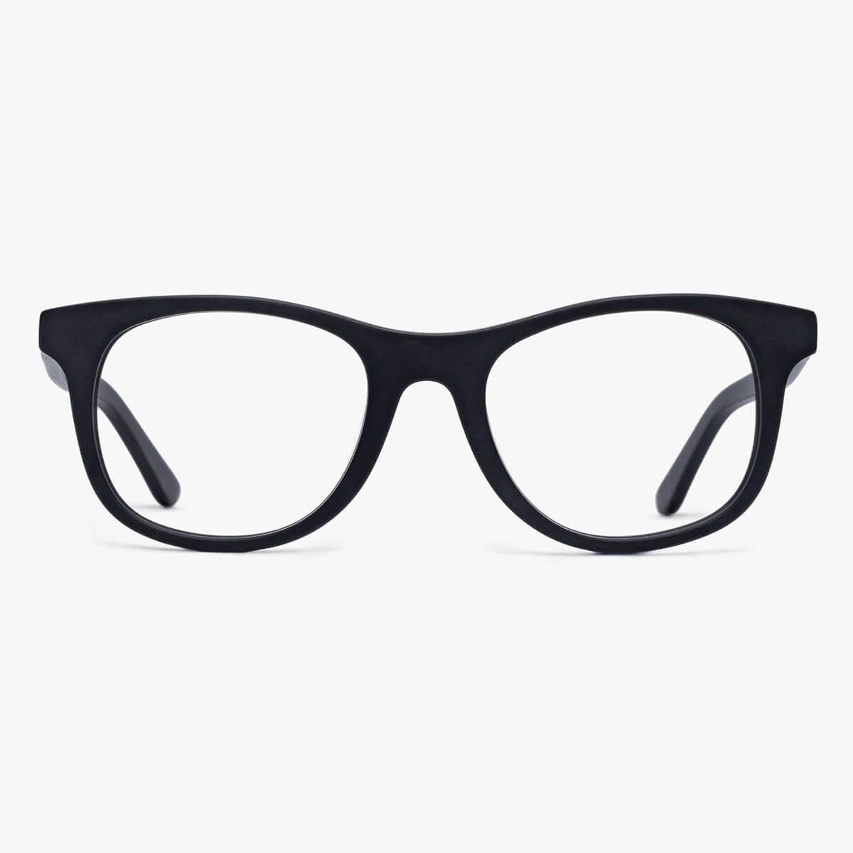 Luxreaders stylish Women's Malmö Black Blue light glasses. Made from Acetate in a Square shape.