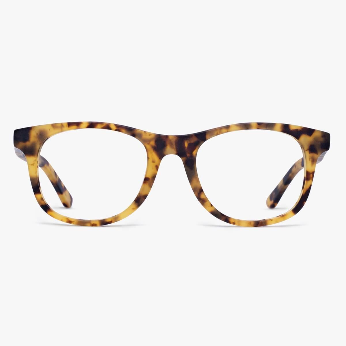 Luxreaders stylish Malmö Light Turtle Blue light glasses. Made from Acetate in a Square shape.