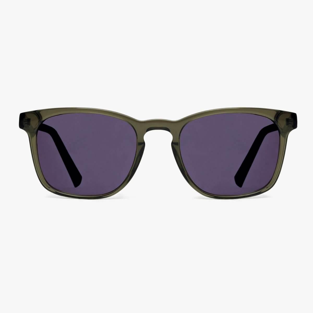 Luxreaders stylish Men's Bornholm Shiny Olive Sunglasses. Made from Acetate in a Square shape.