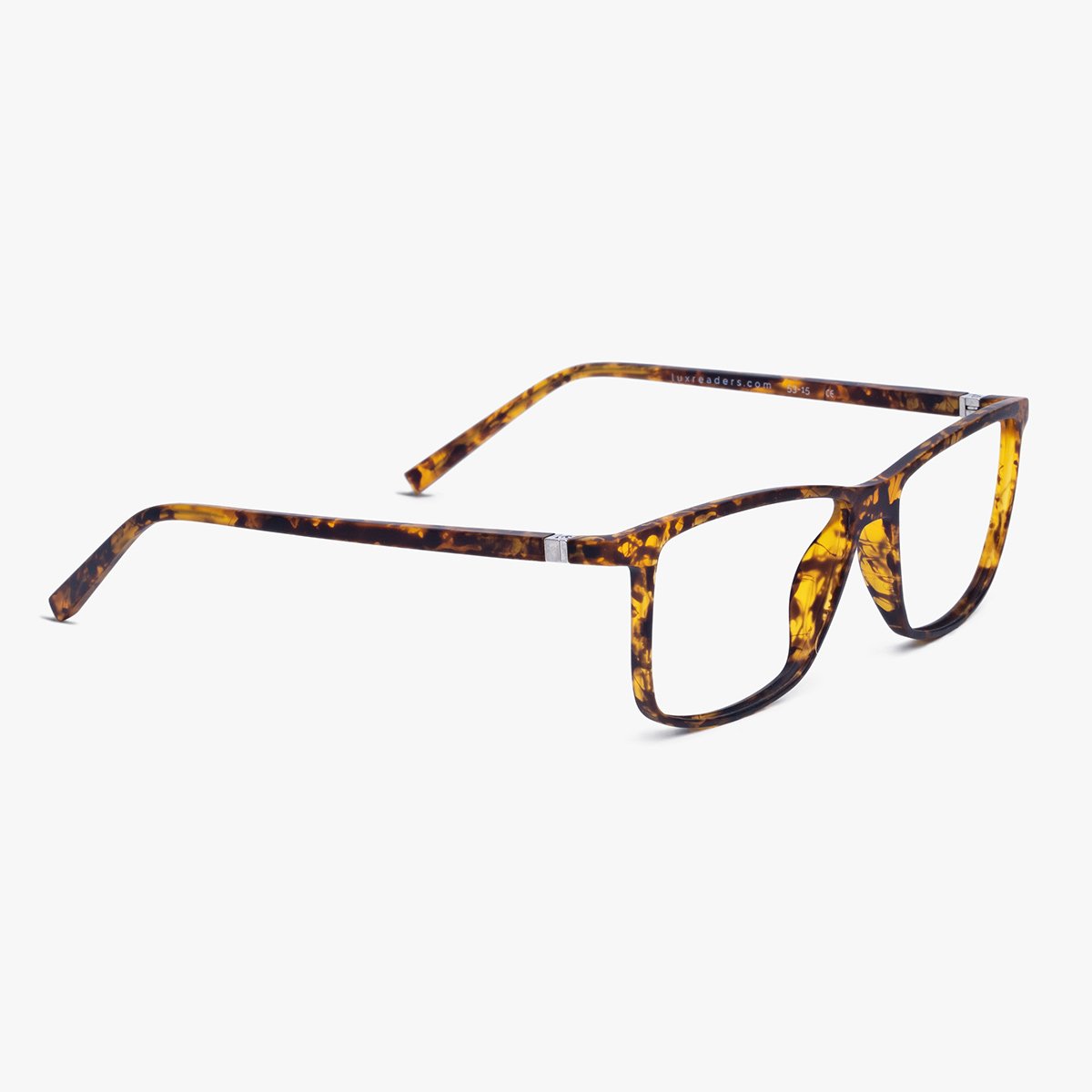 Luxreaders stylish København Light Turtle Reading glasses. Made from Rubber in a Square shape.