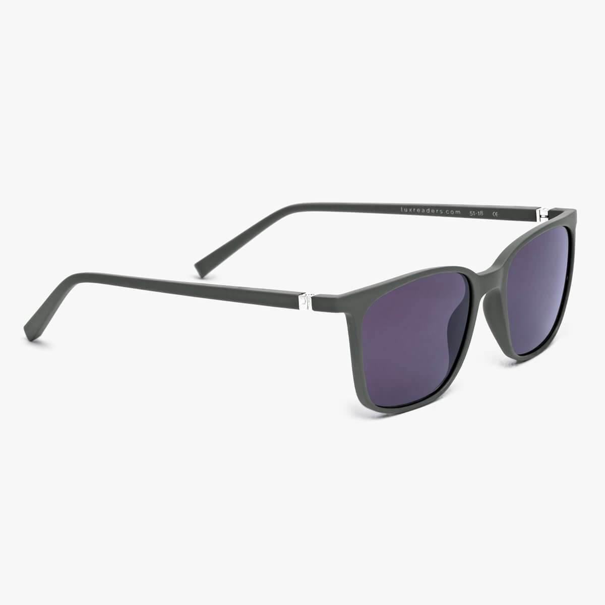 Luxreaders stylish Fyn Dark Army Sunglasses. Made from Rubber in a Square shape.