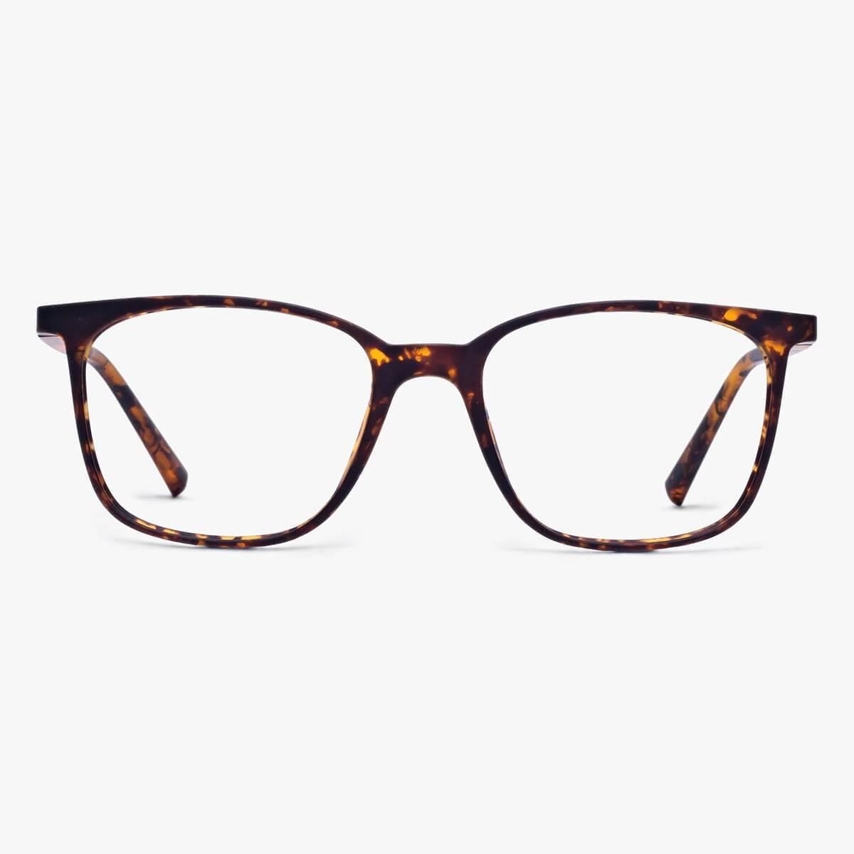 Fyn Turtle rectangular tortoiseshell glasses with a classic design