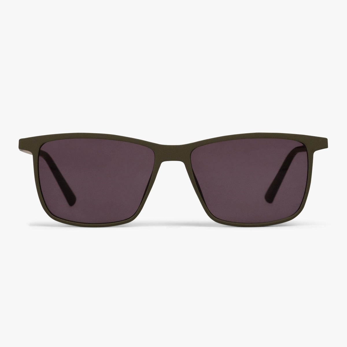 Luxreaders stylish Women's København Dark Army Sunglasses. Made from Rubber in a Square shape.