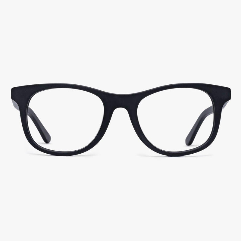 Malmö Black reading glasses with a sleek black frame and a modern design