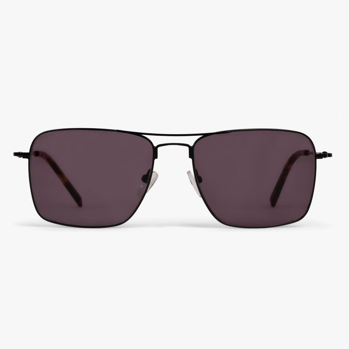 Men's Lidköping black sunglasses with dark rectangular lenses