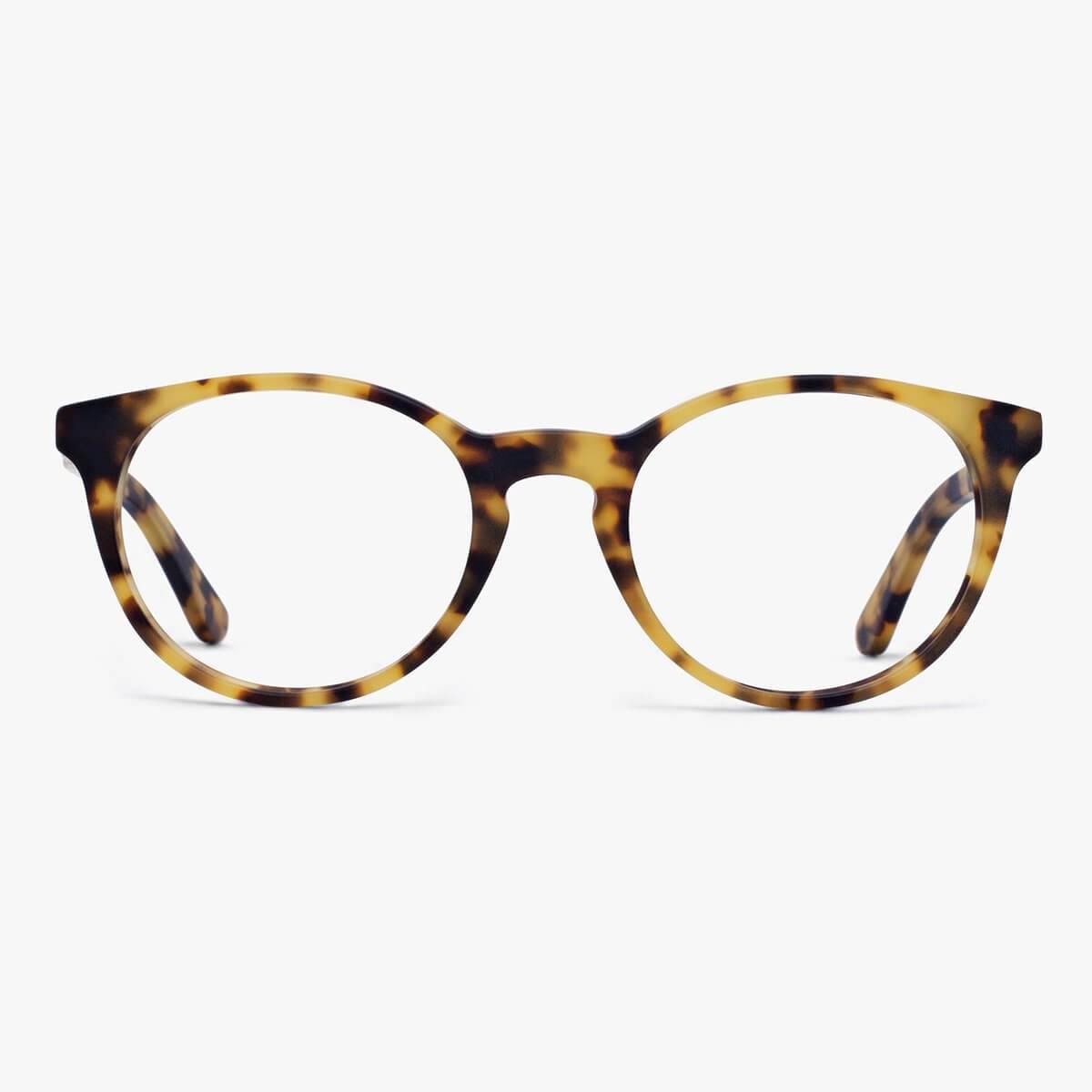 Tortoiseshell round reading glasses with lightweight frame