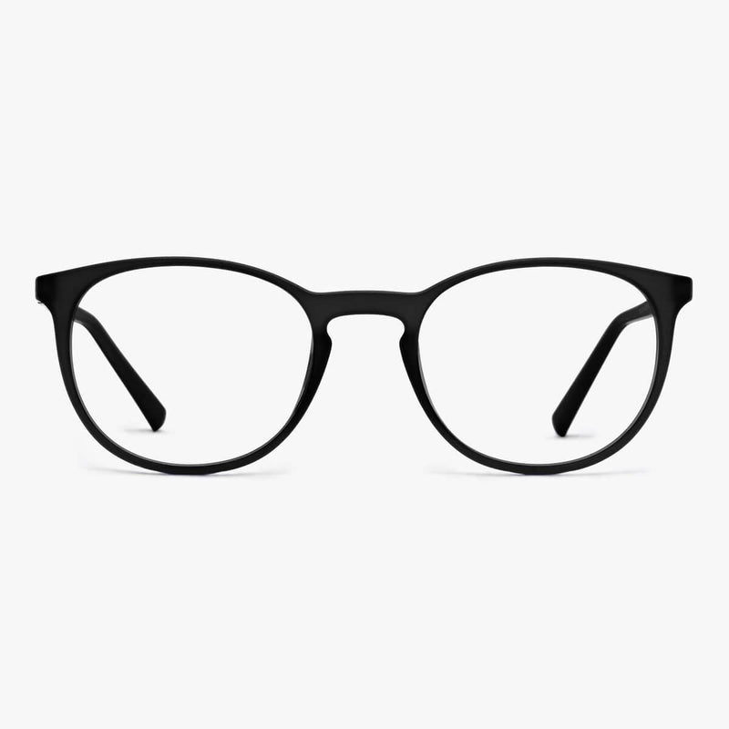 Men's Stockholm black reading glasses with a sleek black frame