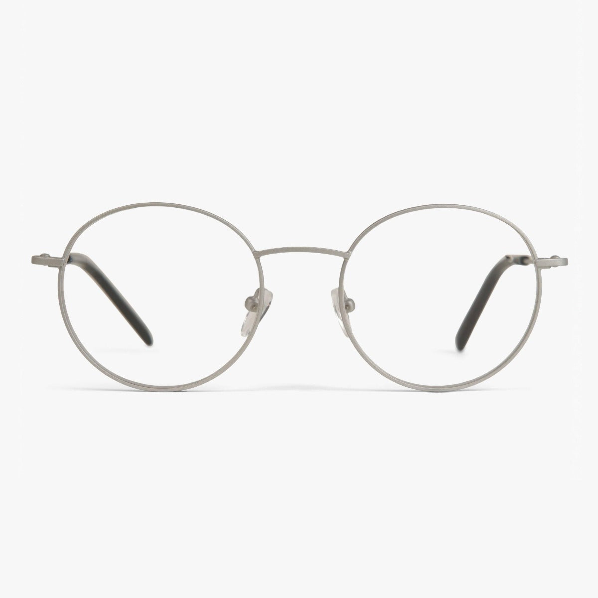 Luxreaders stylish Men's Tromsø Steel Blue light glasses. Made from Stainless steel in a Round shape.