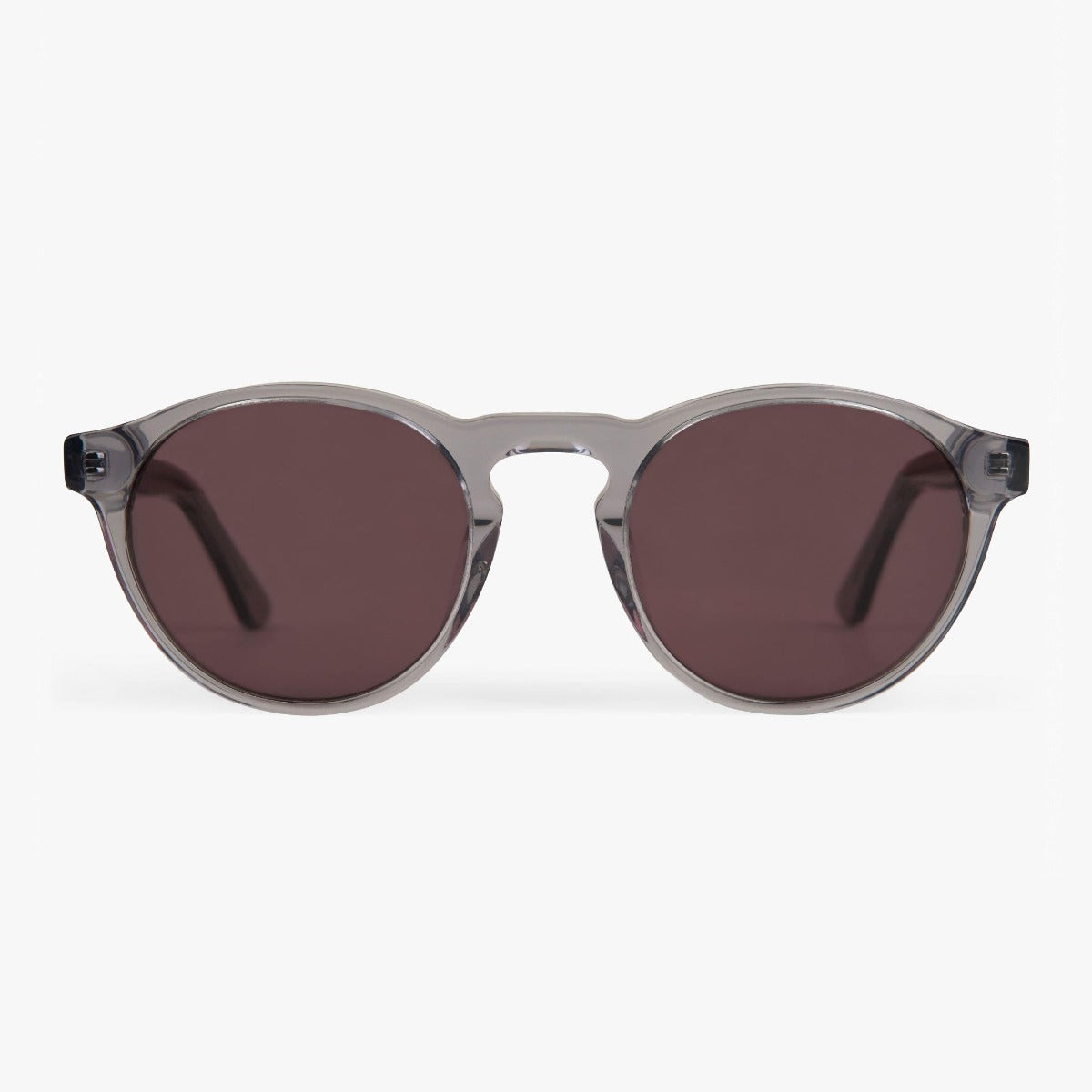 Luxreaders stylish Trondheim Crystal Grey Sunglasses. Made from Acetate in a Round shape.