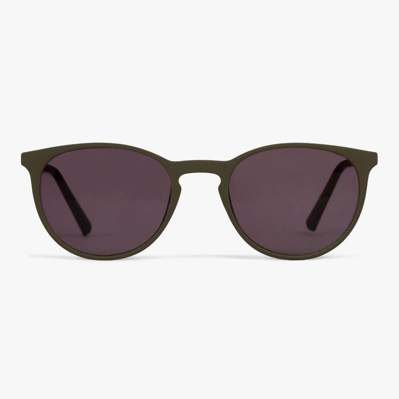 Stockholm Dark Army sunglasses with dark lenses and green frame