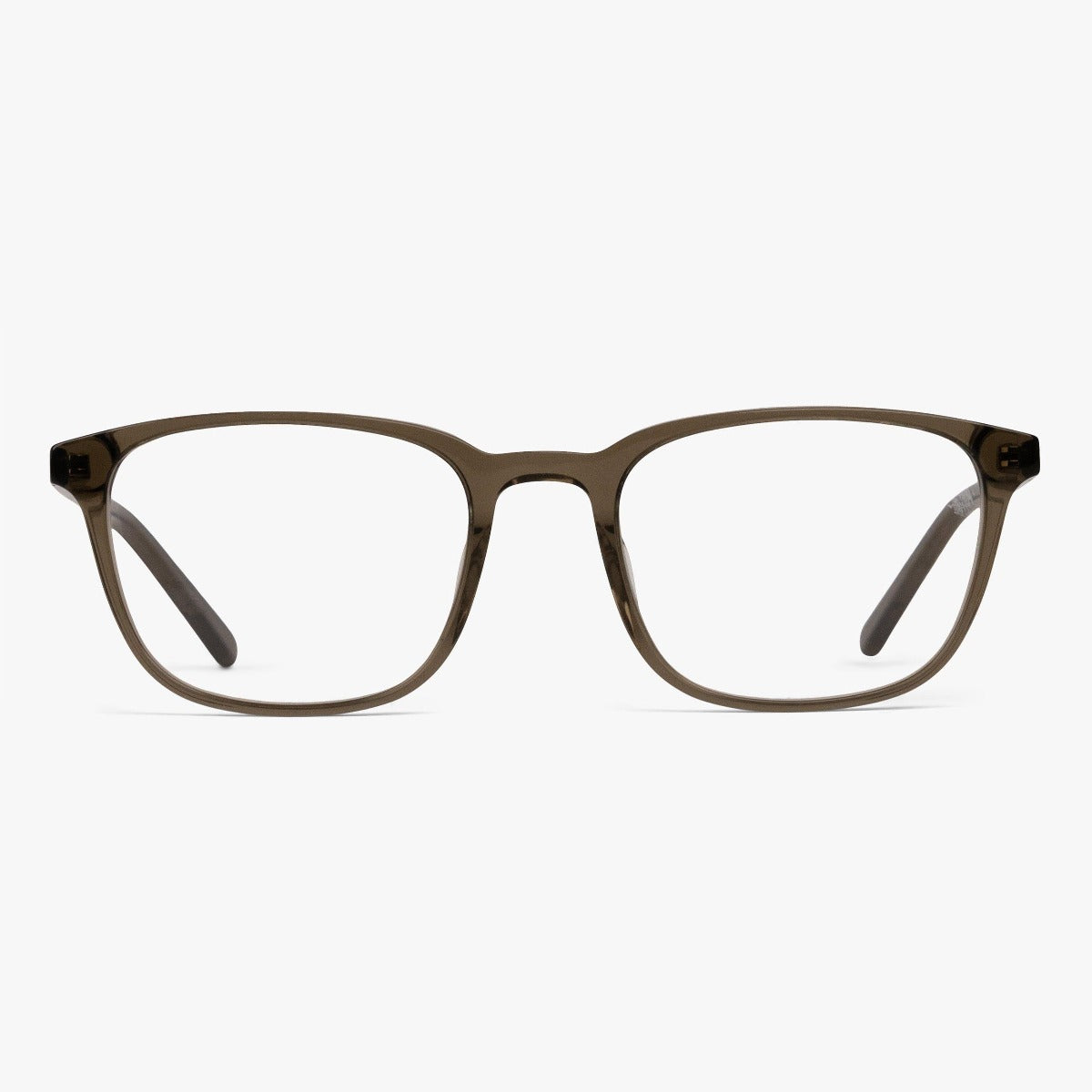 Luxreaders stylish Women's Ebeltoft Shiny Olive Reading glasses. Made from Acetate in a Square shape.