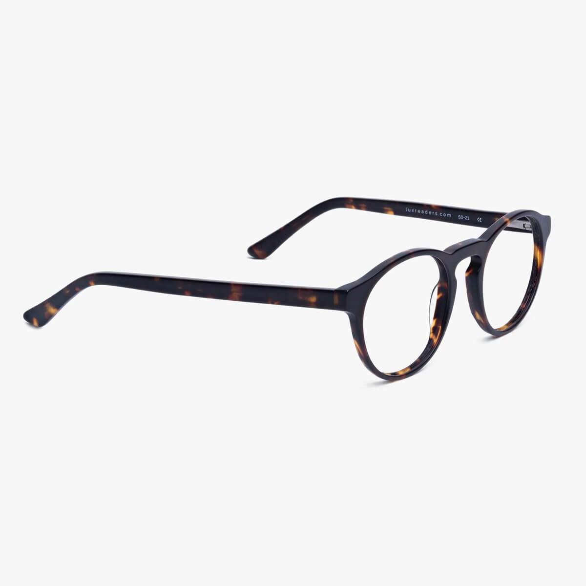 Trondheim Dark Turtle round tortoiseshell reading glasses