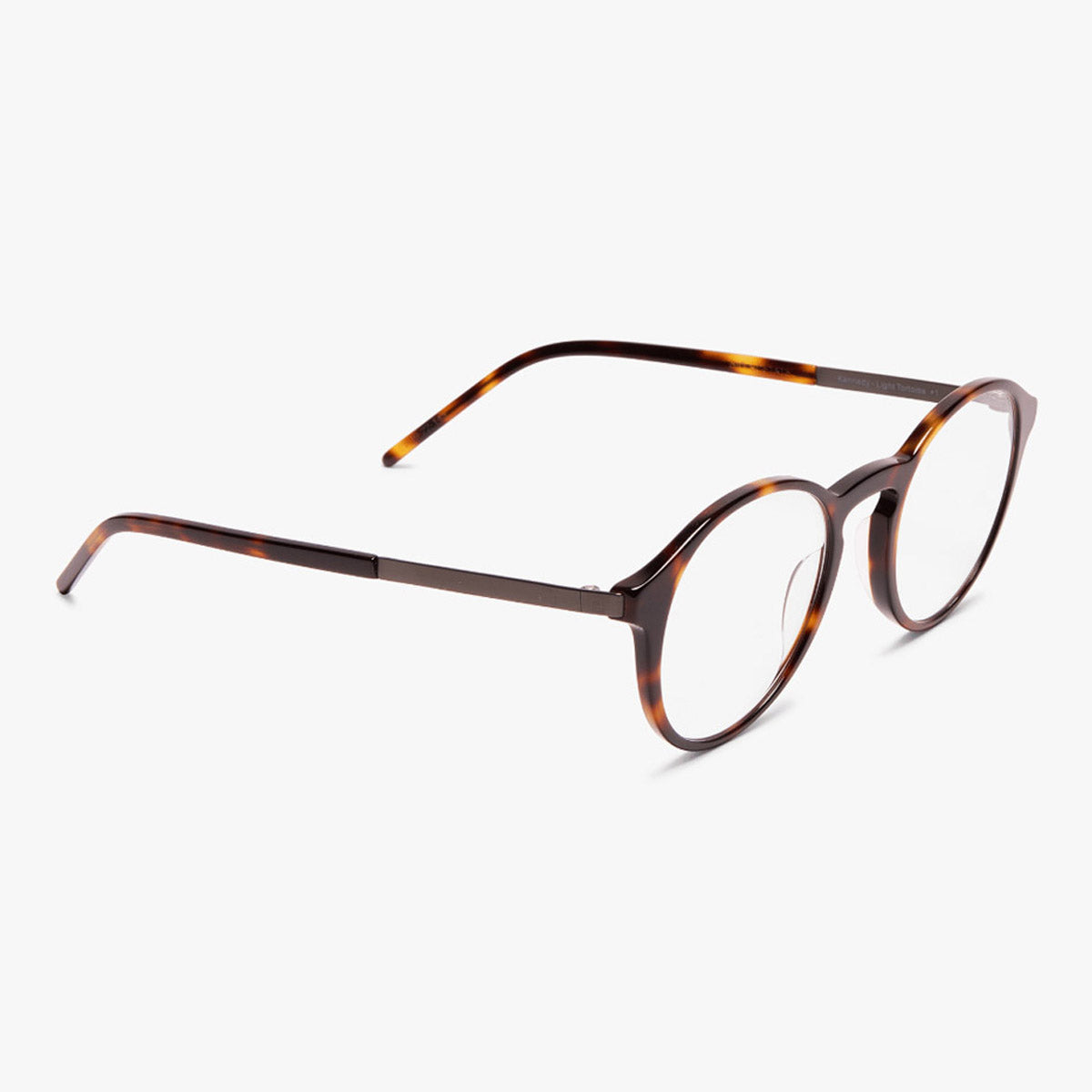 Tortoise shell round reading glasses with sleek temples