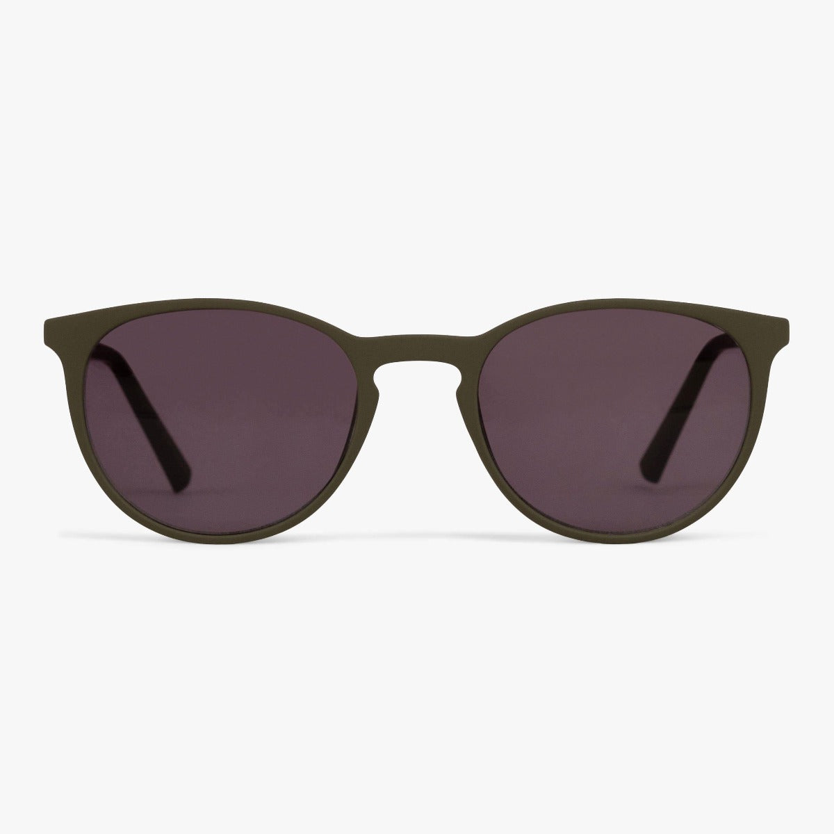 Women's Stockholm Dark Army sunglasses with dark lenses and army green frame