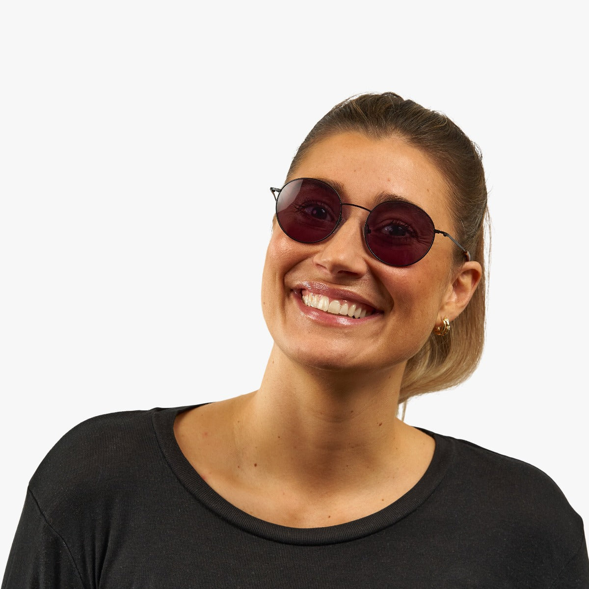 Person wearing Women's Tromsø Black sunglasses
